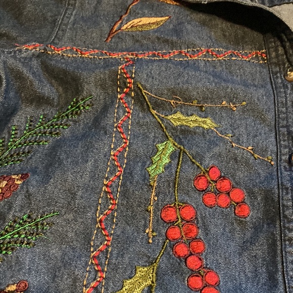 Bobbie Brooks holiday button down shirt size L12/14 - Picture 6 of 8